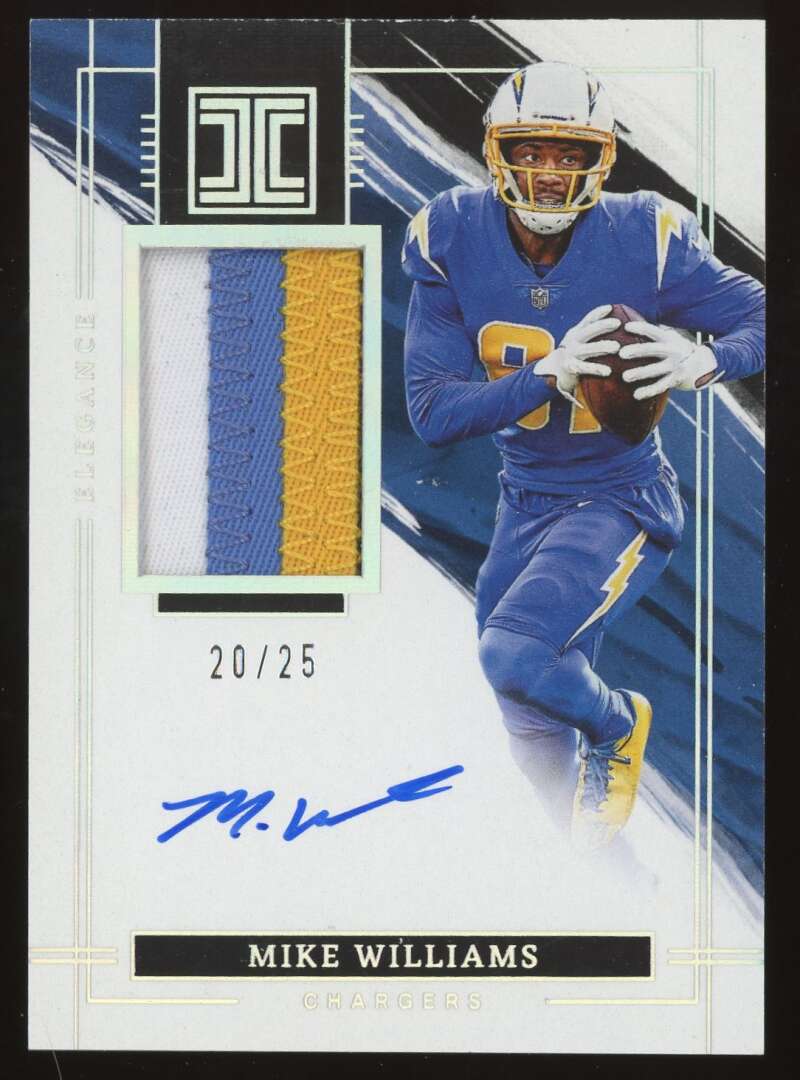 Load image into Gallery viewer, 2023 Panini Impeccable Silver Patch Auto Mike Williams #EVA-MWI Los Angeles Chargers /25  Image 1
