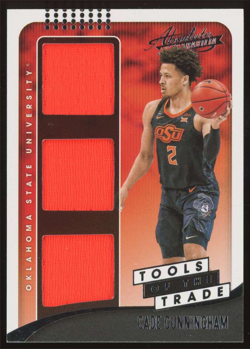 Load image into Gallery viewer, 2021-22 Panini Absolute Tools of the Trade Cade Cunningham #ATT-CC Detroit Pistons Rookie RC Patch  Image 1
