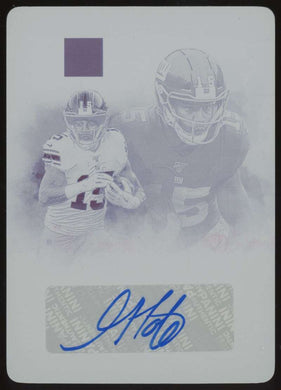 2020 Panini Impeccable Indelible Ink Printing Plate Black 1/1 Golden Tate 