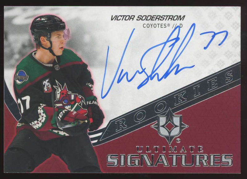 Load image into Gallery viewer, 2020-21 Upper Deck Ultimate Collection Auto Victor Soderstrom #USR-VS Arizona Coyotes Rookie RC  Image 1
