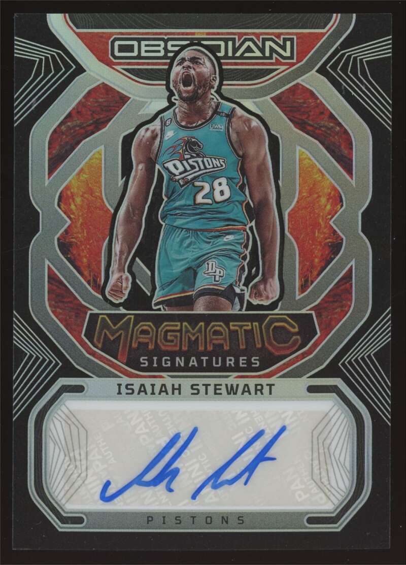 Load image into Gallery viewer, 2022-23 Panini Obsidian Magmatic Signatures Isaiah Stewart #MS-ISD Detroit Pistons Auto /149  Image 1
