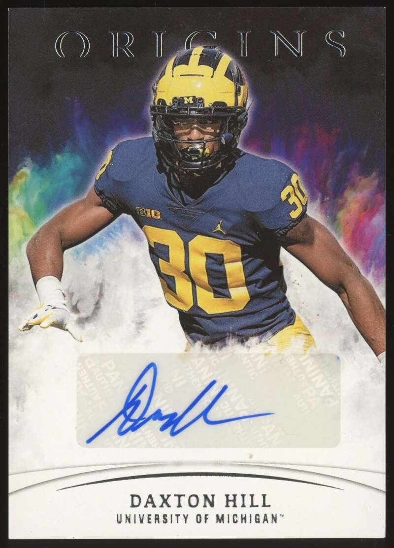 Load image into Gallery viewer, 2022 Panini Chronicles Draft Origins Auto Daxton Hill #OA-DHI Michigan Rookie RC  Image 1
