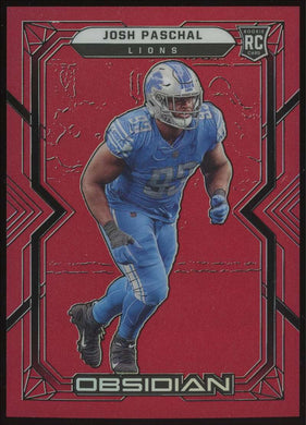 2022 Panini Obsidian Electric Etch Red Flood Josh Paschal 