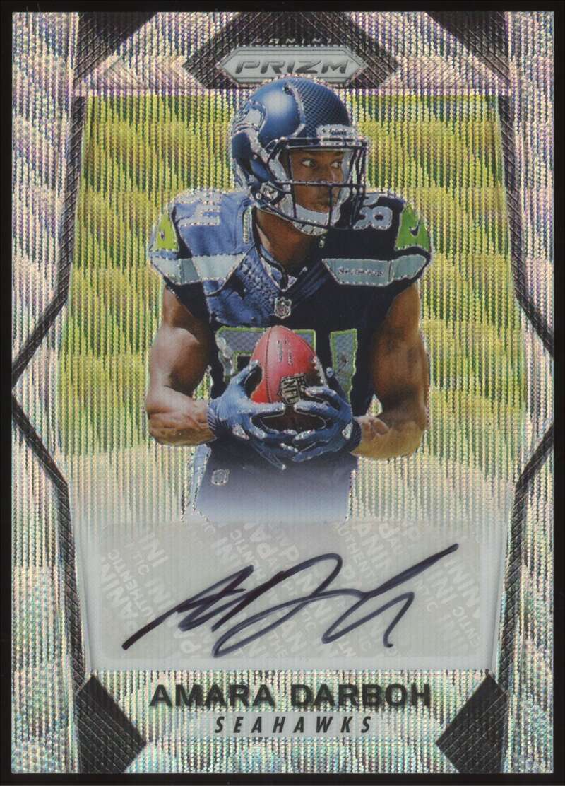 Load image into Gallery viewer, 2017 Panini Prizm Blue Wave Prizm Auto Amara Darboh #RA-AD Seattle Seahawks Rookie RC /149  Image 1
