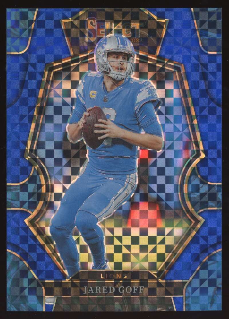 Load image into Gallery viewer, 2022 Panini Select Blue Checkerboard Prizm Jared Goff #134 Detroit Lions SP SSP /149  Image 1
