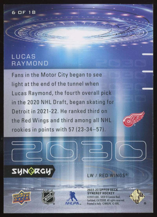 2022-23 Upper Deck Synergy 2030 Lucas Raymond 