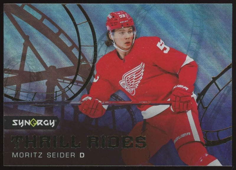 Load image into Gallery viewer, 2022-23 Upper Deck Synergy Thrill Rides Moritz Seider #TR-11 Detroit Red Wings  Image 1
