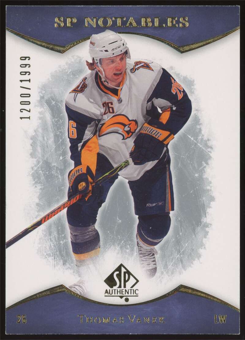 Load image into Gallery viewer, 2007-08 Upper Deck SP Authentic Thomas Vanek #153 Buffalo Sabres /1999  Image 1
