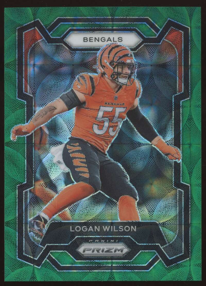 Load image into Gallery viewer, 2023 Panini Prizm Green Scope Prizm Logan Wilson #60 Cincinnati Bengals /75  Image 1
