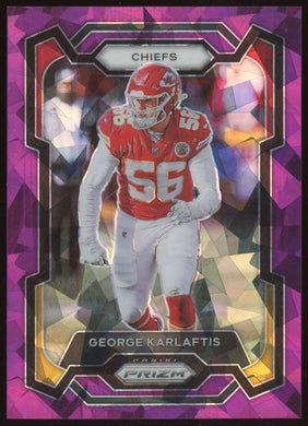 2023 Panini Prizm Purple Ice Prizm George Karlaftis 