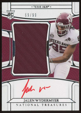 2022 Panini National Treasures Rookie Patch Auto Red Jalen Wydermyer 