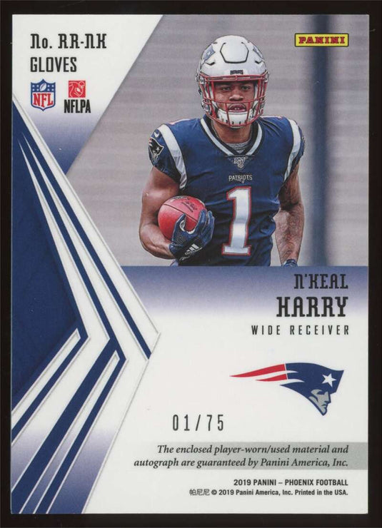 2019 Panini Phoenix Rookie Patch Auto Gloves N'Keal Harry 