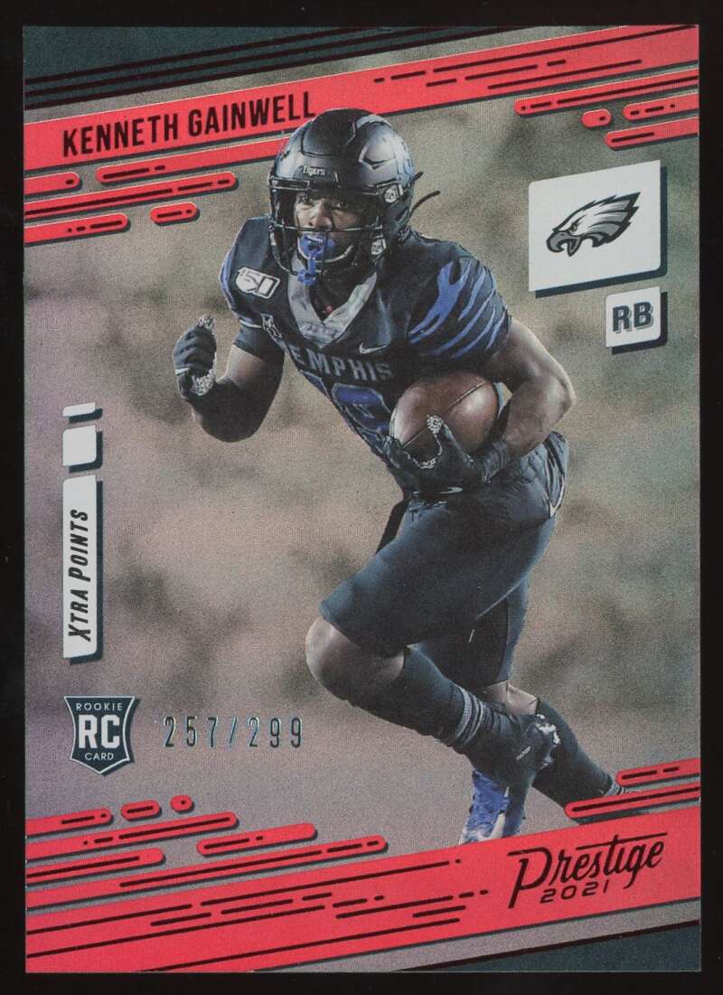 Load image into Gallery viewer, 2021 Panini Prestige Xtra Points Premium Red Kenneth Gainwell #217 Philadelphia Eagles Rookie RC /299  Image 1
