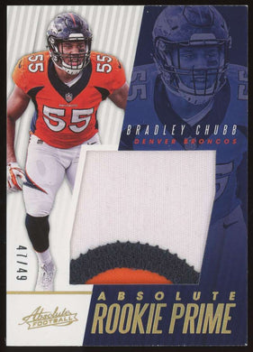 2018 Panini Absolute Rookie Prime Patch Bradley Chubb 