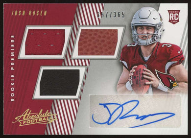 2018 Panini Absolute Rookie Patch Auto Josh Rosen 