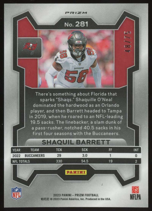 2023 Panini Prizm Green Scope Prizm Shaquil Barrett 