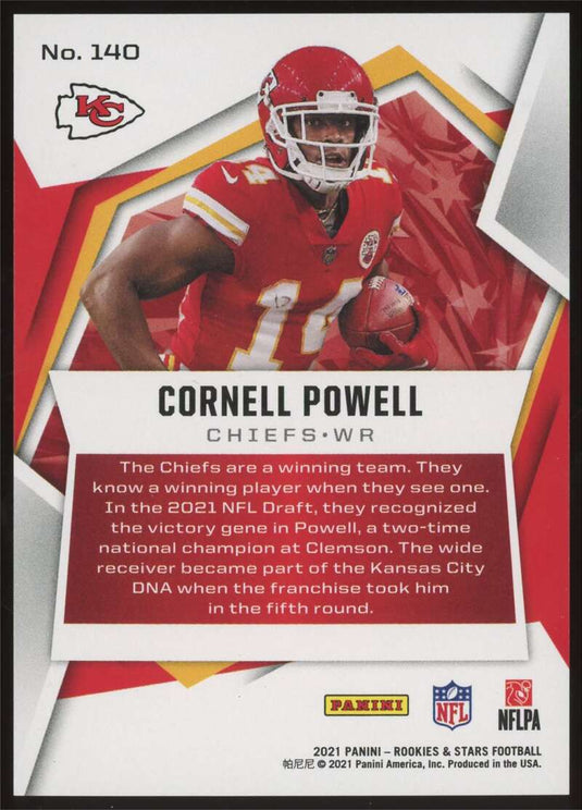 2021 Panini Rookies & Stars Orange Cornell Powell 