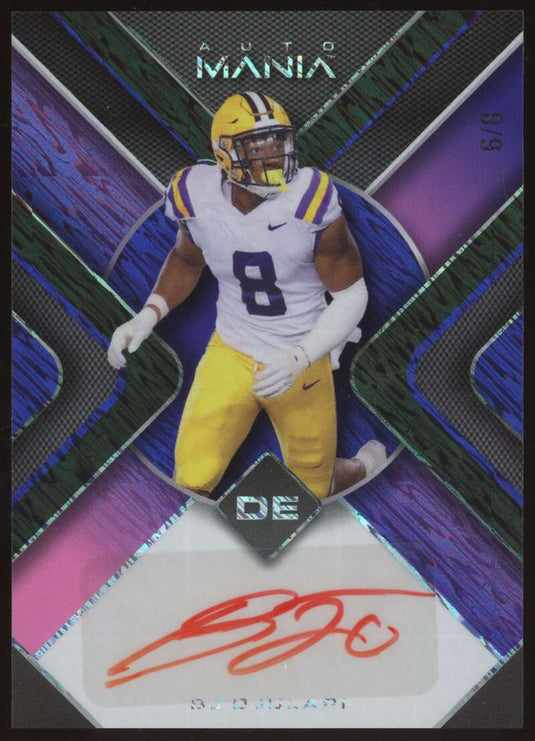 2022 Wild Card Auto Mania Purple BJ Ojulari 