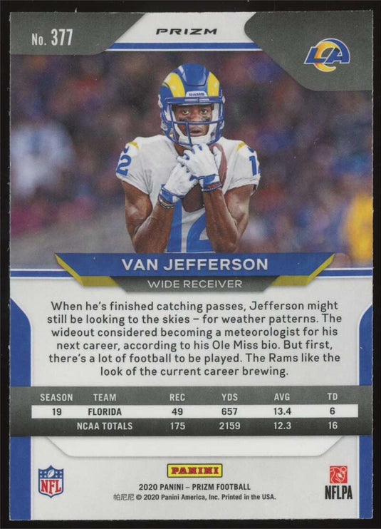 2020 Panini Prizm Silver Prizm Van Jefferson 