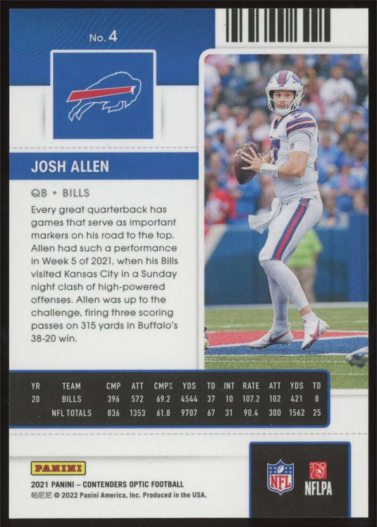 2021 Panini Contenders Optic Josh Allen 