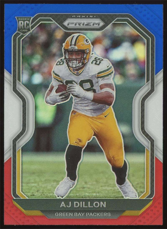 2020 Panini Prizm Red White Blue Prizm AJ Dillon 