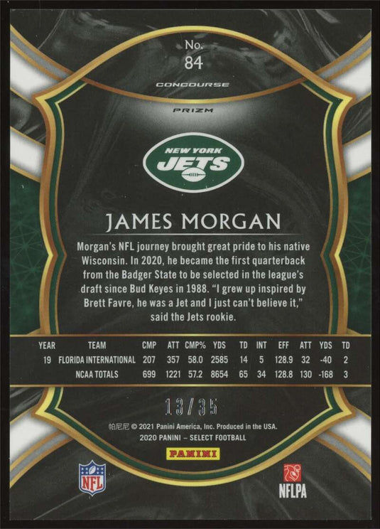 2020 Panini Select White Prizm James Morgan 