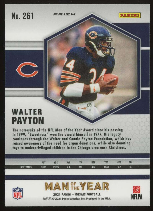 2021 Panini Mosaic Silver Mosaic Prizm Walter Payton 