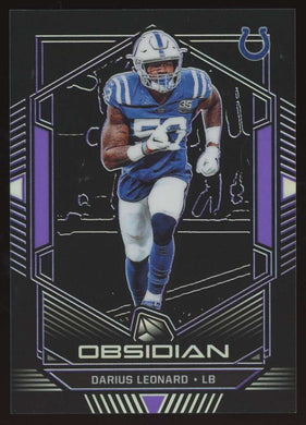 2019 Panini Obsidian Electric Etch Purple Darius Leonard 