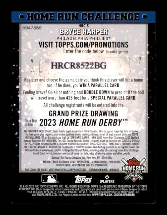 2022 Topps Home Run Challenge 