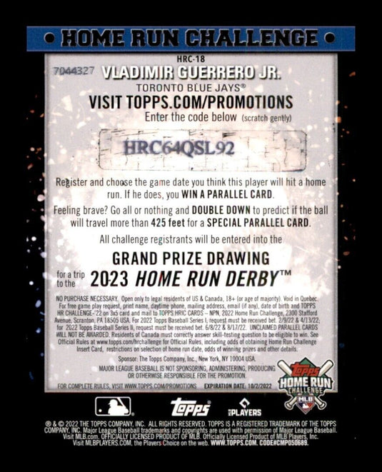 2022 Topps Home Run Challenge 