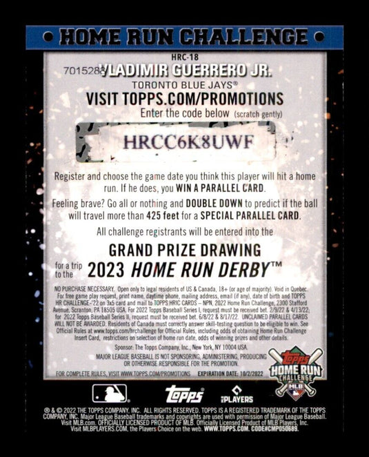 2022 Topps Home Run Challenge 