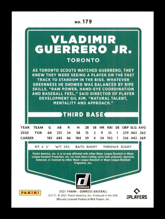 2021 Donruss Vladimir Guerrero Jr. 