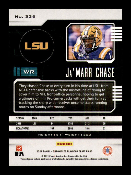 2021 Panini Chronicles Draft Playbook Ja'Marr Chase 