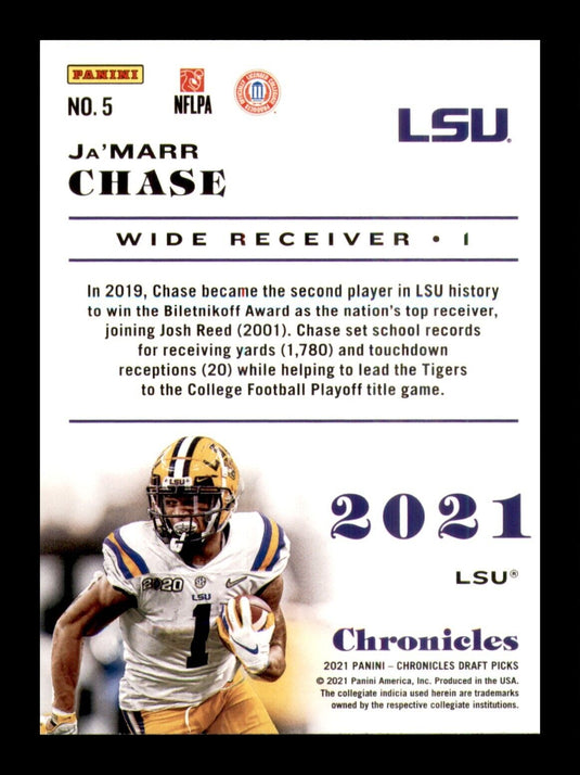 2021 Panini Chronicles Draft Ja'Marr Chase 