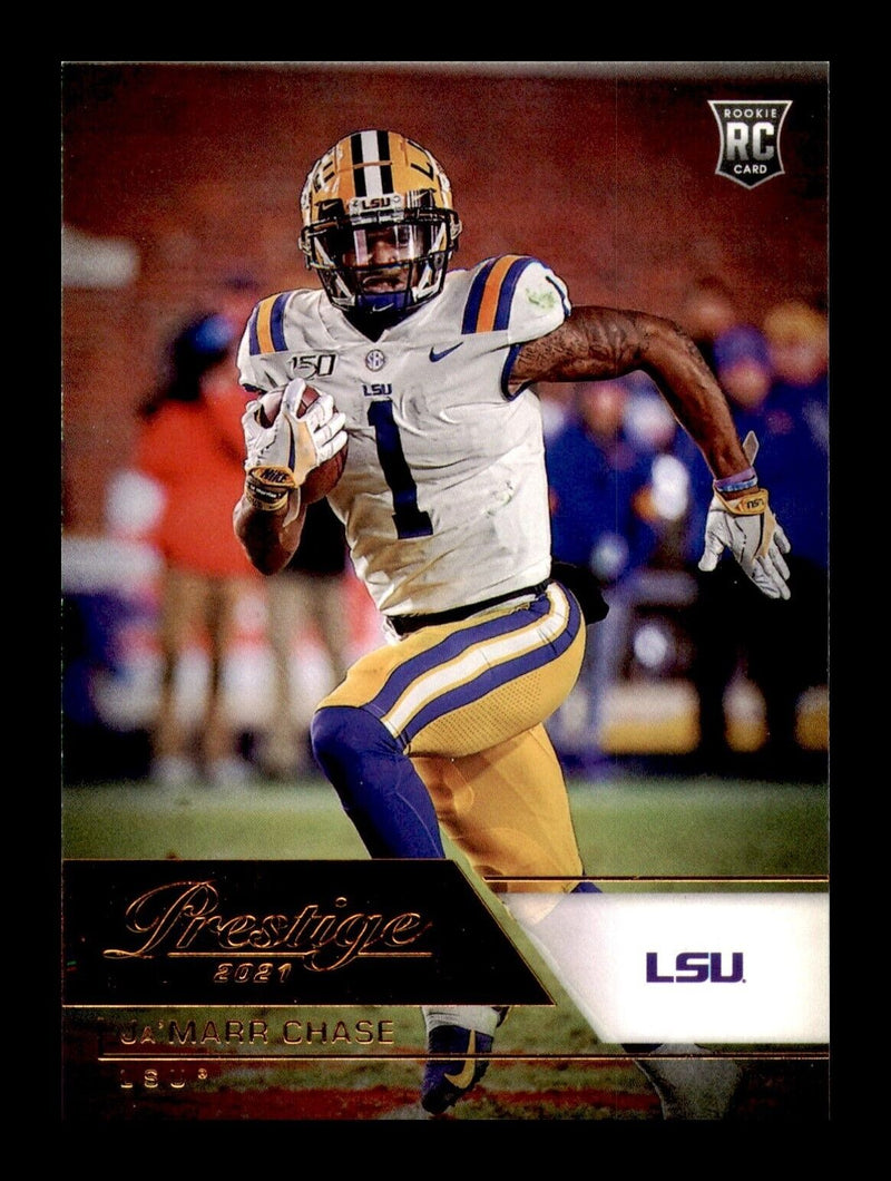 Load image into Gallery viewer, 2021 Panini Chronicles Draft Prestige Bronze Ja&#39;Marr Chase #83 Rookie RC Image 1
