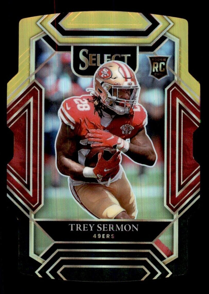 Load image into Gallery viewer, 2021 Panini Select Black Gold Prizm Die Cut #268 Trey Sermon Rookie RC Image 1
