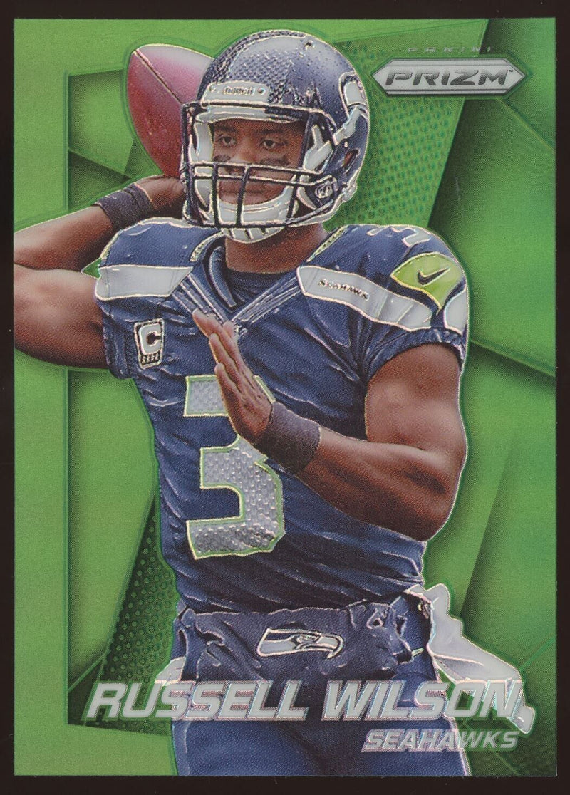 Load image into Gallery viewer, 2014 Panini Prizm Green Prizm Russell Wilson #138 Seattle Seahawks Image 1
