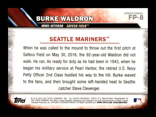 2016 Topps First Pitch Burke Waldron 