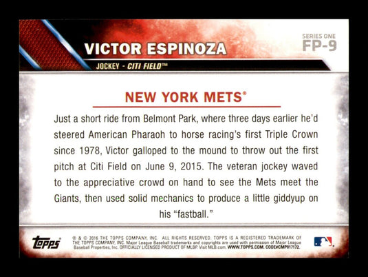 2016 Topps First Pitch Victor Espinoza 