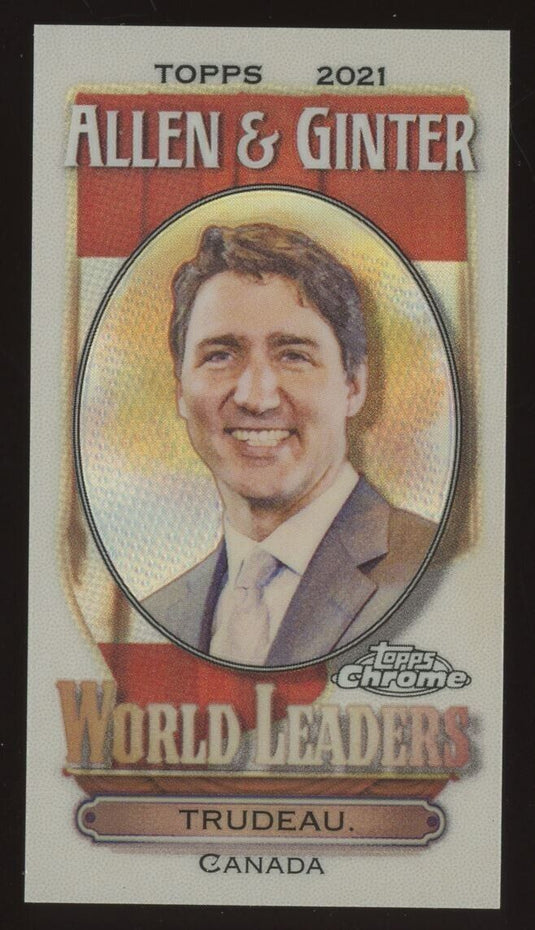 2021 Topps Allen & Ginter Chrome Mini World Leaders Justin Trudeau 