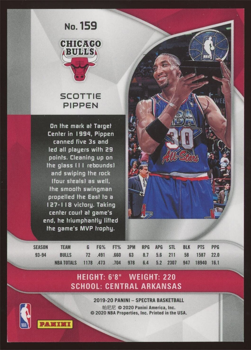 Load image into Gallery viewer, 2019-20 Panini Spectra Spectracular Performances #159 Scottie Pippen Image 2
