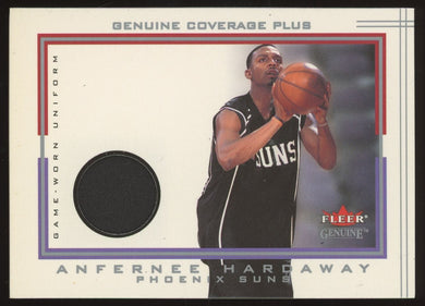 2001-02 Fleer Genuine Coverage Plus Anfernee Hardaway Suns Game Used Patch Relic Image 1