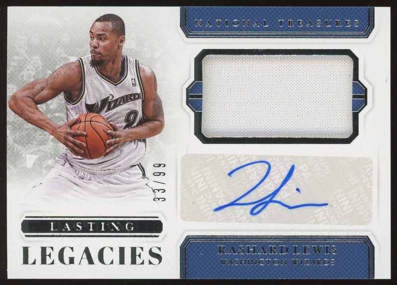 Load image into Gallery viewer, 2018-19 National Treasures Lasting Legacies Rashard Lewis #LL-RLW Patch Auto /99 Image 1
