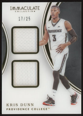 2016-17 Immaculate Collegiate Dual Memorabilia Kris Dunn 