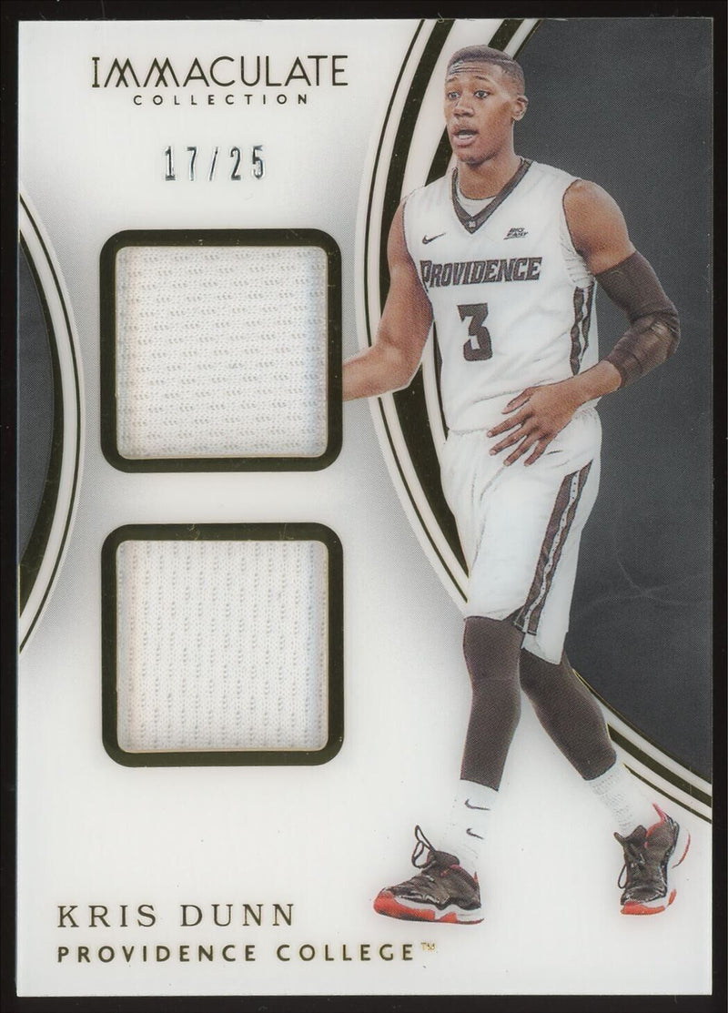 Load image into Gallery viewer, 2016-17 Immaculate Collegiate Dual Memorabilia Kris Dunn #4 Rookie RC Patch /25 Image 1
