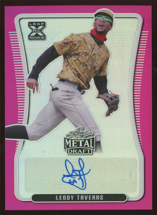 2020 Leaf Metal Pink Autograph Leody Taveras 