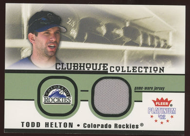 2002 Fleer Platinum Clubhouse Collection Todd Helton Colorado Rockies GU Patch Image 1