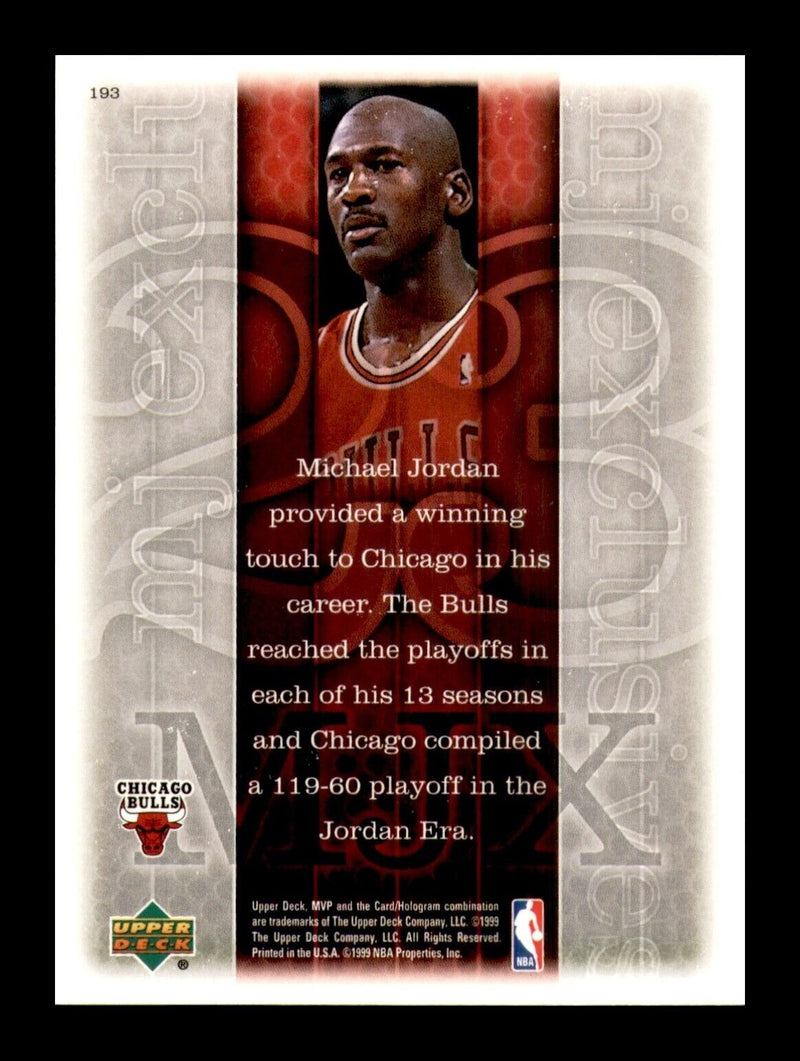 Load image into Gallery viewer, 1999-00 Upper Deck MVP #193 Michael Jordan Image 2
