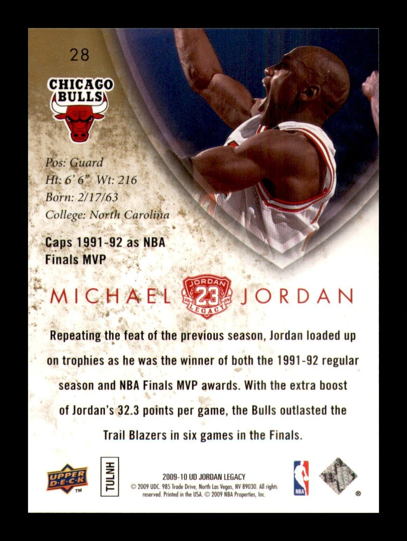 Load image into Gallery viewer, 2009-10 Upper Deck Jordan Legacy #28 Michael Jordan Image 2
