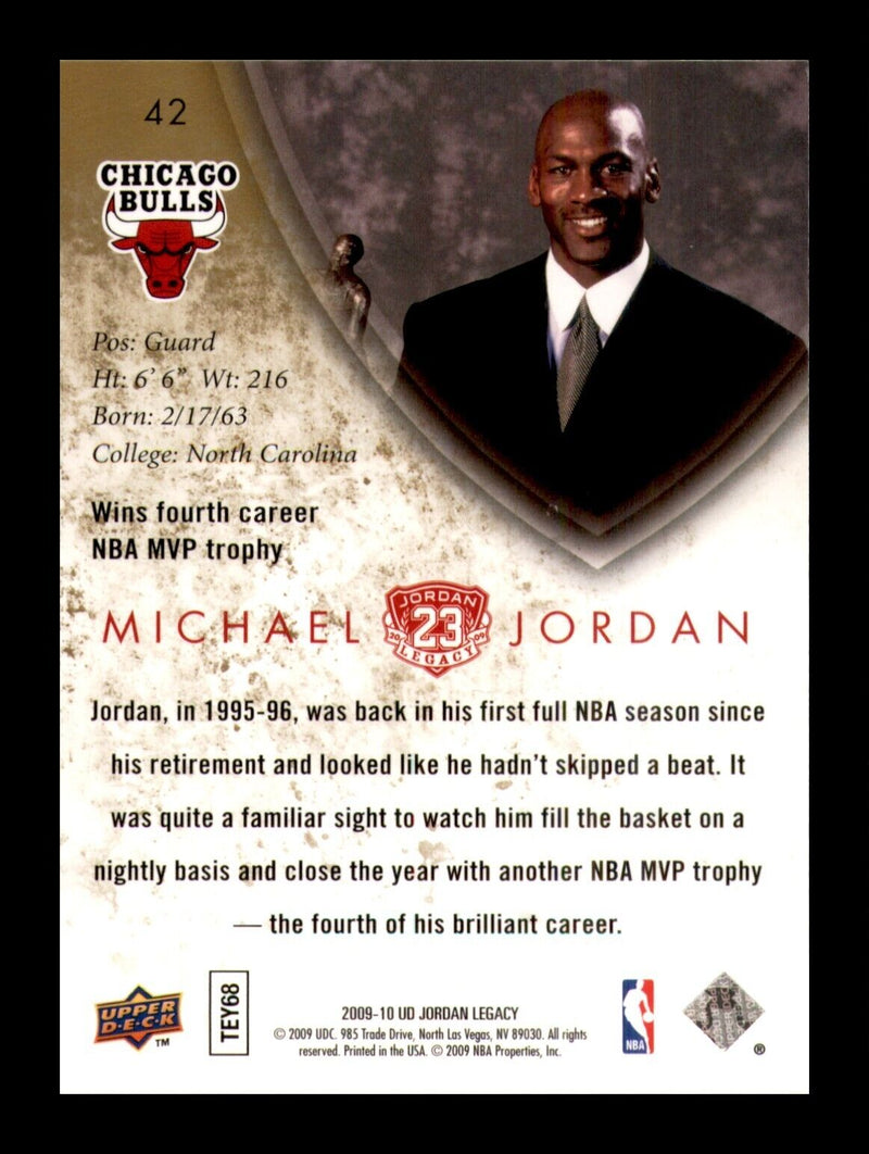 Load image into Gallery viewer, 2009-10 Upper Deck Jordan Legacy #42 Michael Jordan Image 2
